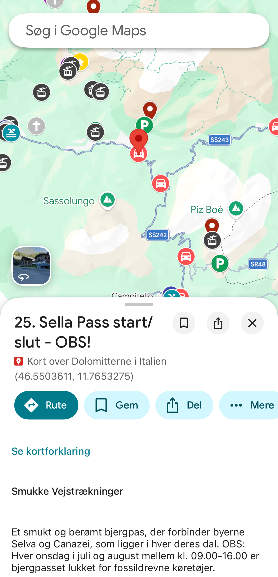 Dolomitterne: Rejseguide og Google Maps-Kort